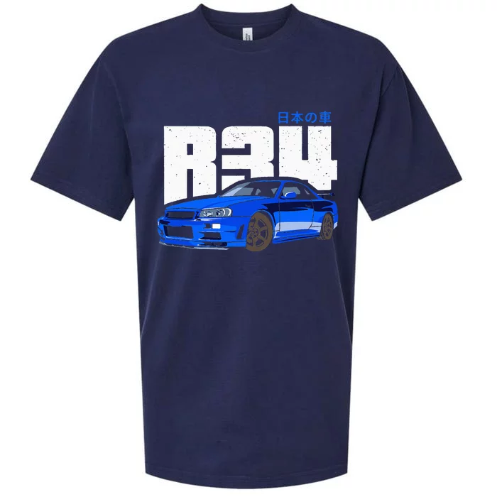 Retro Skyline R34 Jdm 90s Aesthetic Sueded Cloud Jersey T-Shirt