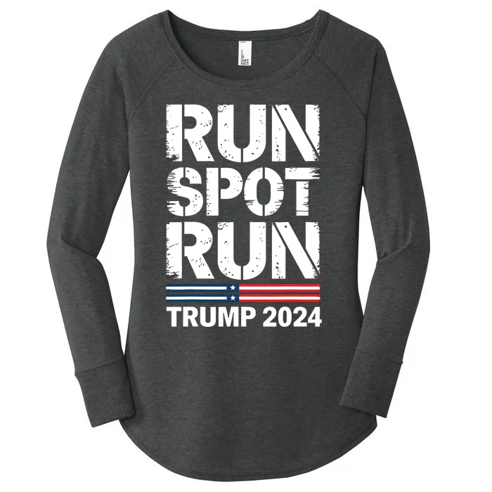 Run Spot Run Trump 2024 President Trump 2024 Women's Perfect Tri Tunic Long Sleeve Shirt