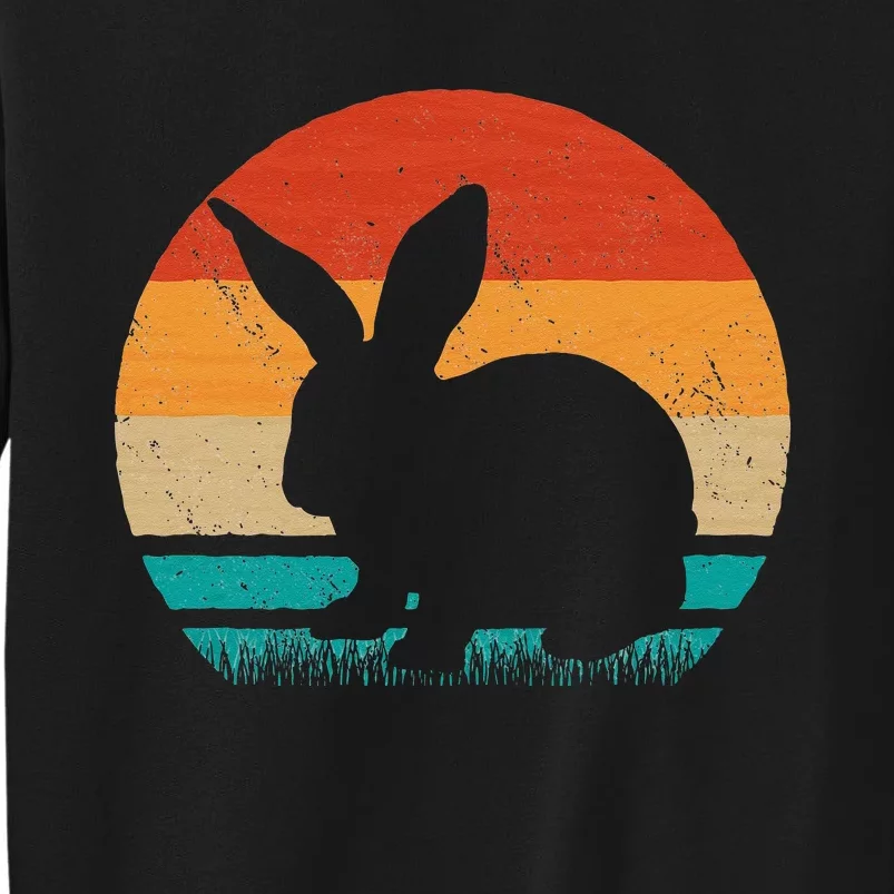 Rabbit Silhouette Retro Bunny Lover Pet Bunnies Owner Tall Sweatshirt