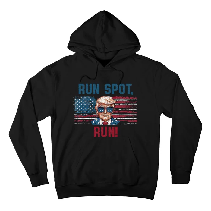 Run Spot Run Funny Donald Trump Debate Quote 2024 Kamala Hoodie