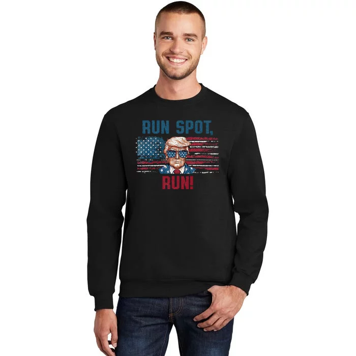 Run Spot Run Funny Donald Trump Debate Quote 2024 Kamala Sweatshirt