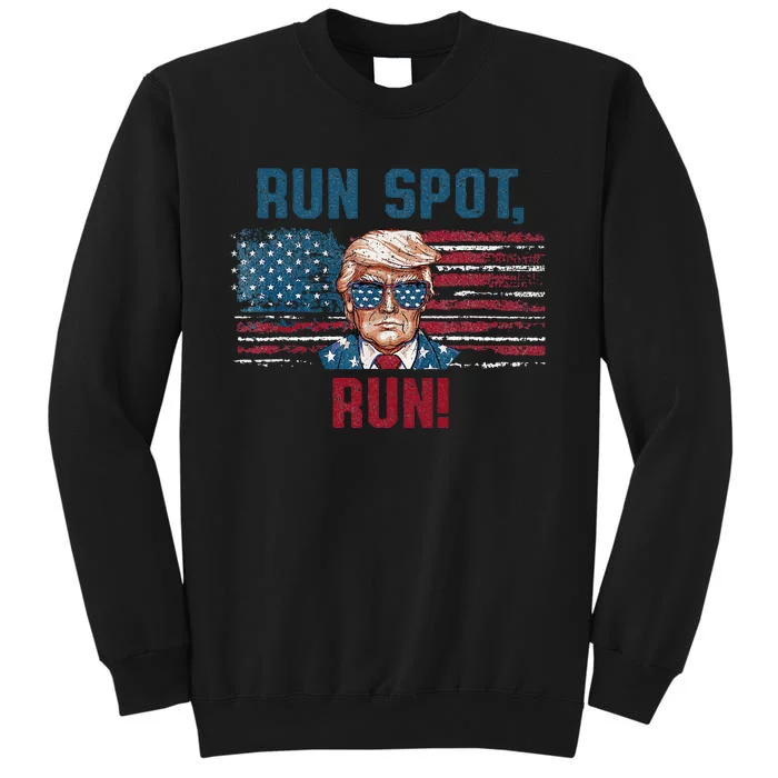 Run Spot Run Funny Donald Trump Debate Quote 2024 Kamala Sweatshirt