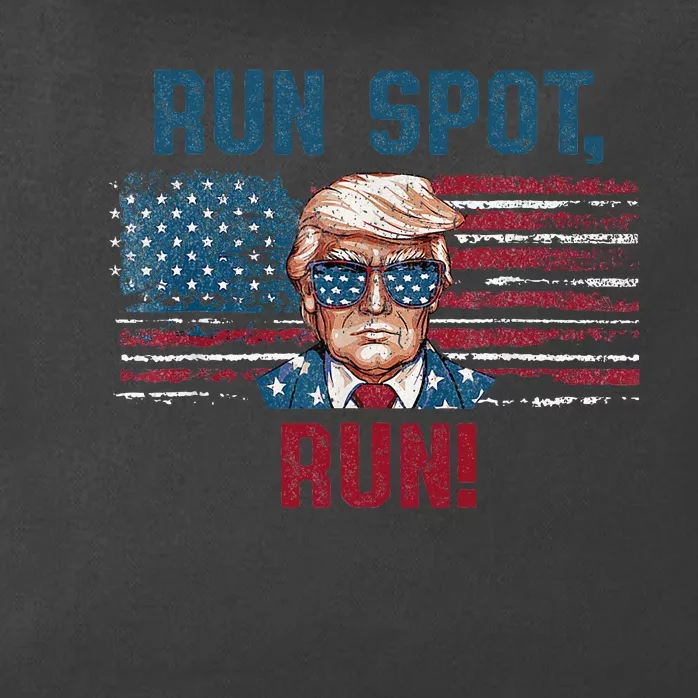 Run Spot Run Funny Donald Trump Debate Quote 2024 Kamala Zip Tote Bag