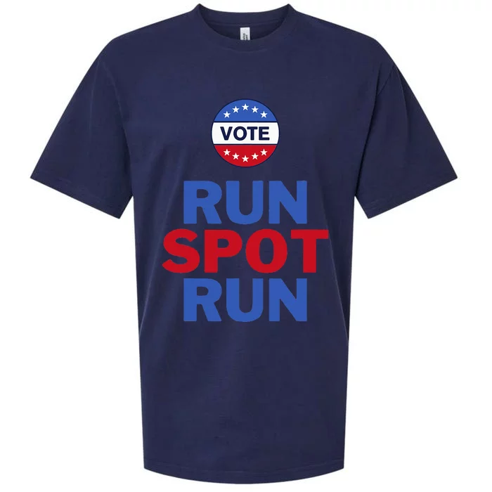 Run Spot Run. Trump And Harris Debate. Economic Plan. Sueded Cloud Jersey T-Shirt