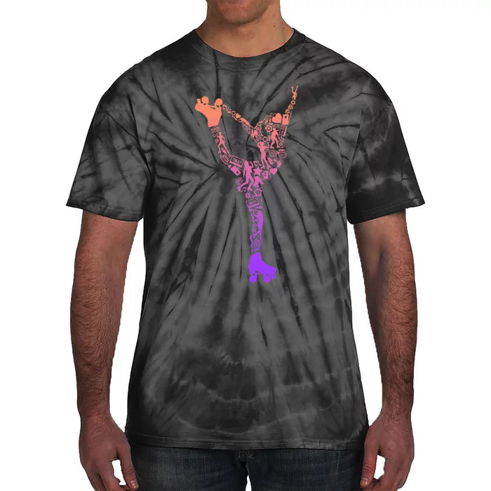 Roller Skates Roller Skates Symbols Roller Skates Tie-Dye T-Shirt