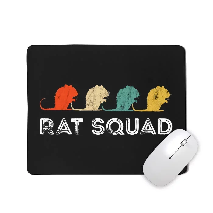 Rat Squad Retro Vintage Rat Owner Rodent Mouse Rat Lover Mousepad