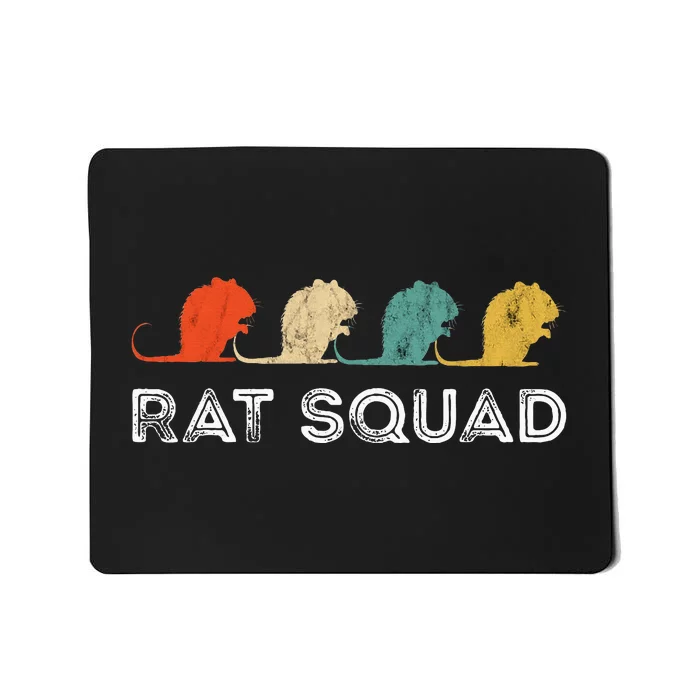 Rat Squad Retro Vintage Rat Owner Rodent Mouse Rat Lover Mousepad