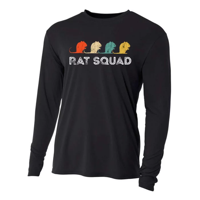 Rat Squad Retro Vintage Rat Owner Rodent Mouse Rat Lover Cooling Performance Long Sleeve Crew