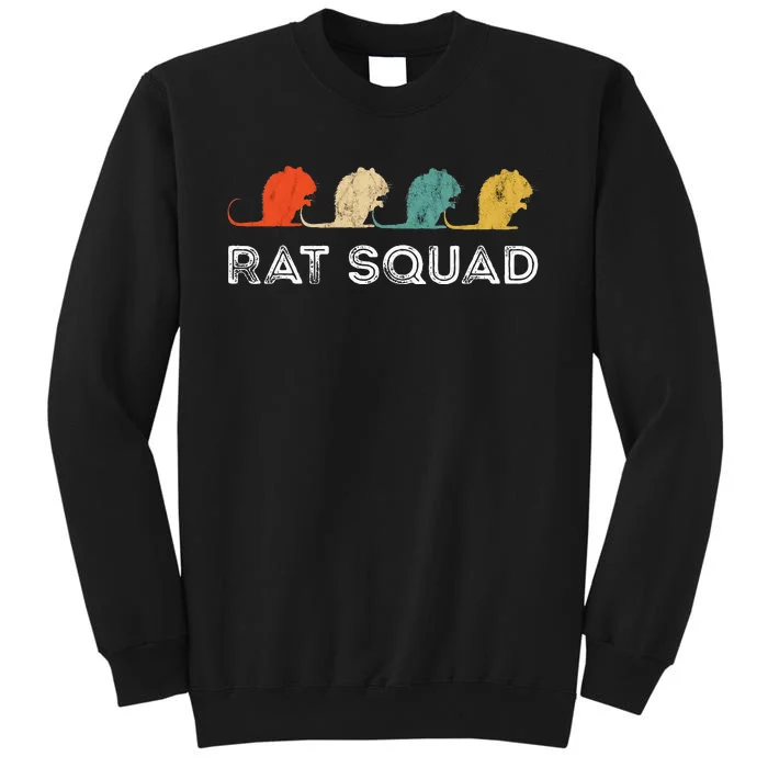 Rat Squad Retro Vintage Rat Owner Rodent Mouse Rat Lover Tall Sweatshirt