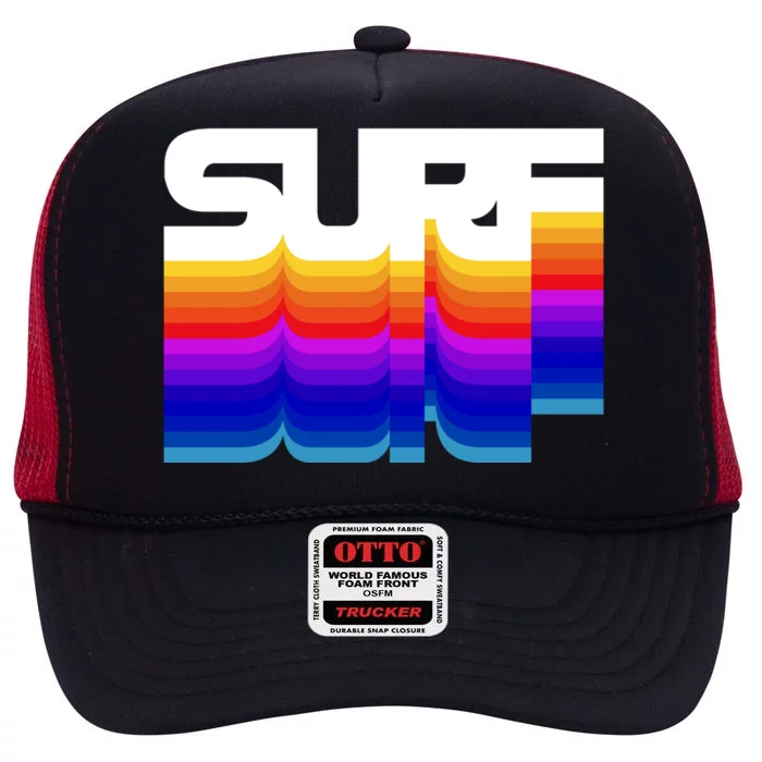 Retro Surf High Crown Mesh Trucker Hat