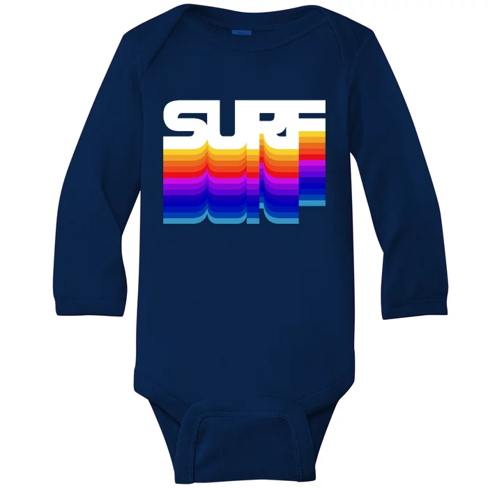 Retro Surf Baby Long Sleeve Bodysuit