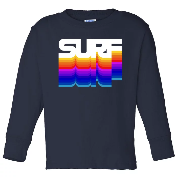 Retro Surf Toddler Long Sleeve Shirt