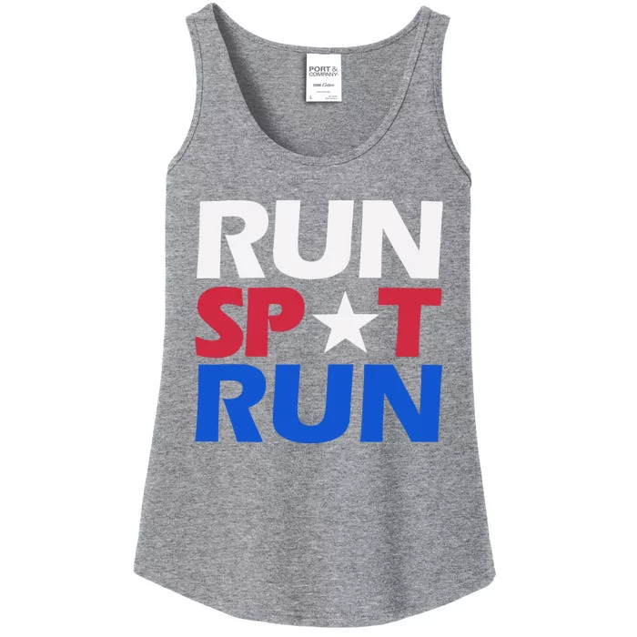 Run Spot Run Trump Funny Ladies Essential Tank