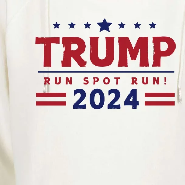 Run Spot Run Trump Womens Funnel Neck Pullover Hood