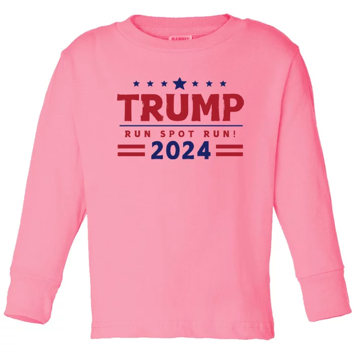 Run Spot Run Trump Toddler Long Sleeve Shirt