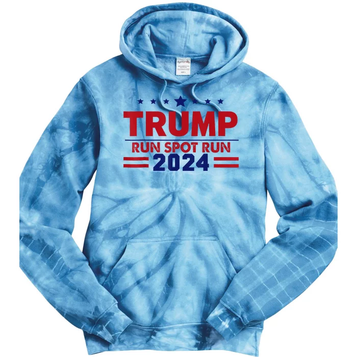 Run Spot Run! Funny Donald Trump Debate Quote 2024 Kamala Tie Dye Hoodie