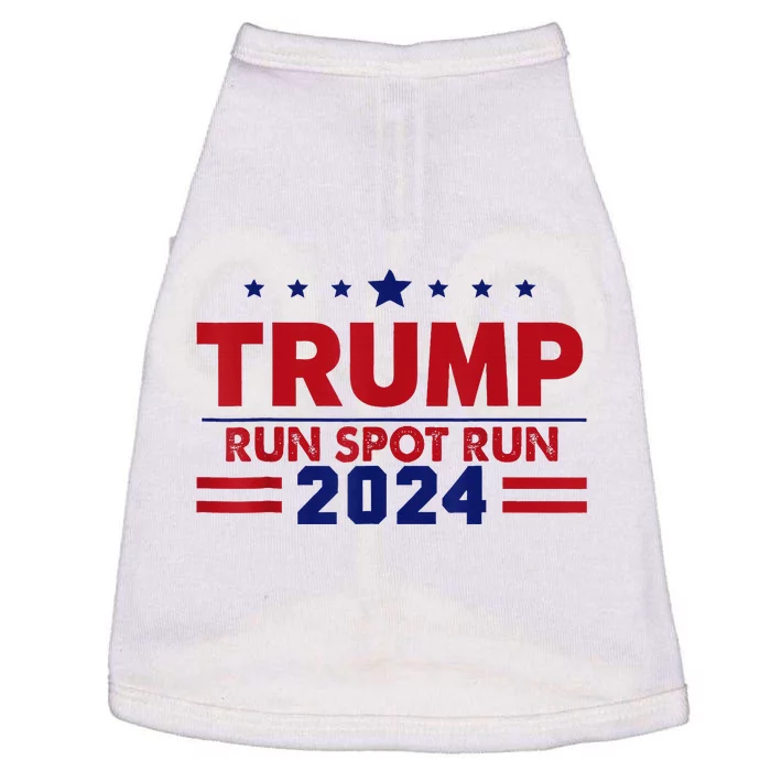 Run Spot Run! Funny Donald Trump Debate Quote 2024 Kamala Doggie Tank