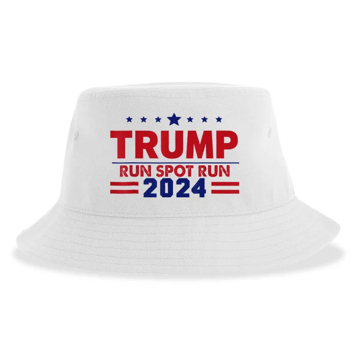 Run Spot Run! Funny Donald Trump Debate Quote 2024 Kamala Sustainable Bucket Hat