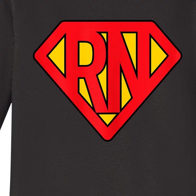 Rn Superhero Registered Nurse Hero Baby Long Sleeve Bodysuit