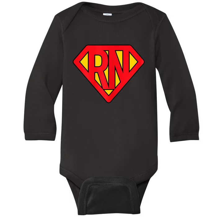 Rn Superhero Registered Nurse Hero Baby Long Sleeve Bodysuit