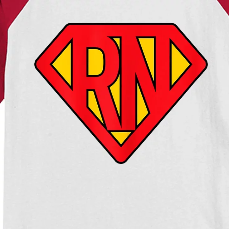 Rn Superhero Registered Nurse Hero Kids Colorblock Raglan Jersey