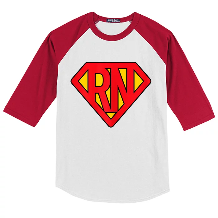 Rn Superhero Registered Nurse Hero Kids Colorblock Raglan Jersey