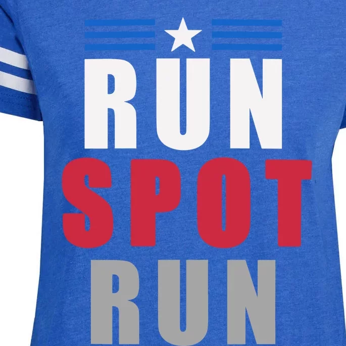 Run Spot Run Funny Enza Ladies Jersey Football T-Shirt