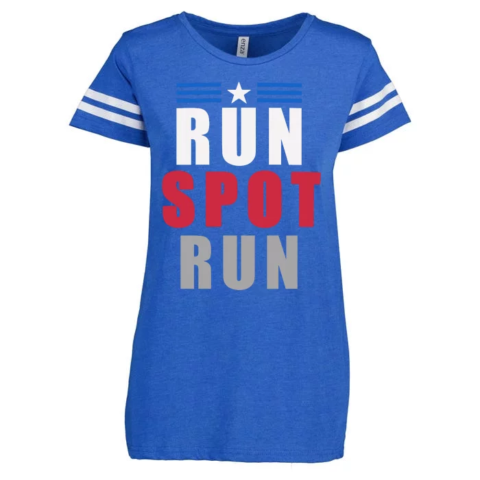 Run Spot Run Funny Enza Ladies Jersey Football T-Shirt