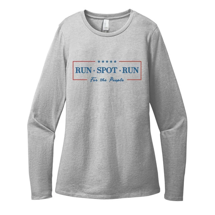 Run Spot Run Womens CVC Long Sleeve Shirt