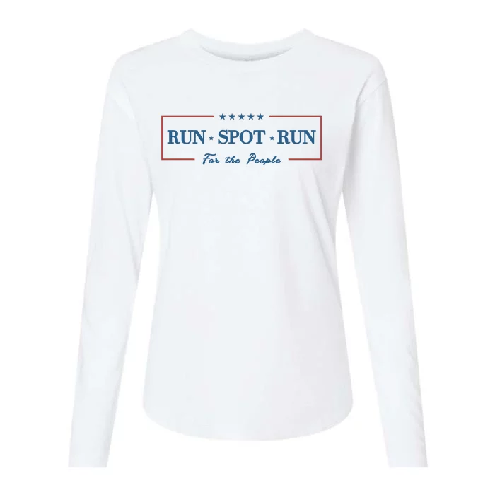 Run Spot Run Womens Cotton Relaxed Long Sleeve T-Shirt