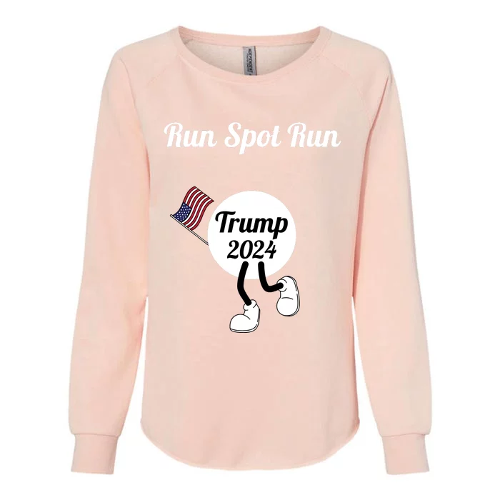 Run Spot Run Trump 2024 Womens California Wash Sweatshirt