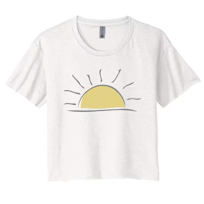 Rising Sun Women's Crop Top Tee