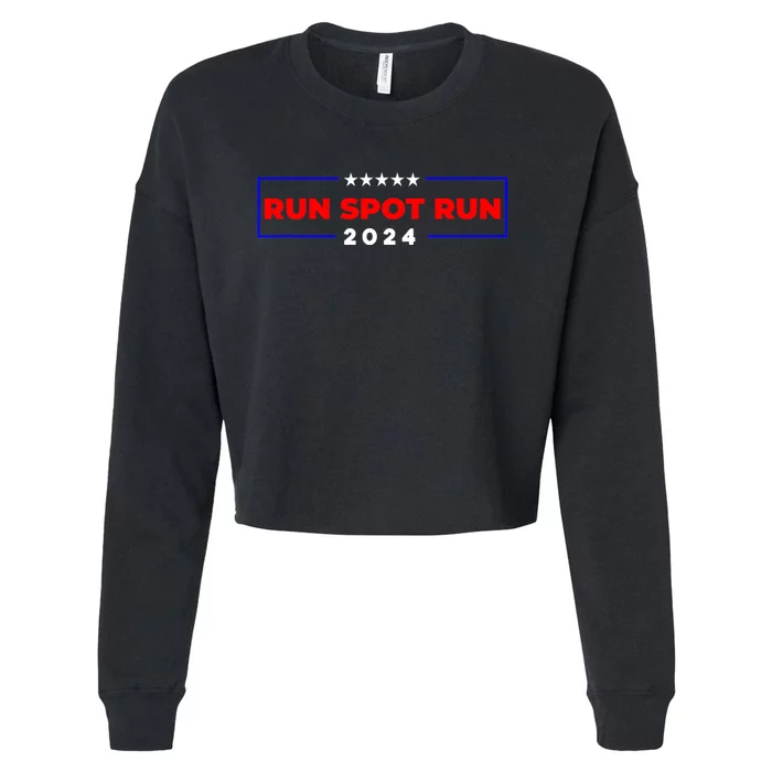 Run Spot Run 2024 Cropped Pullover Crew