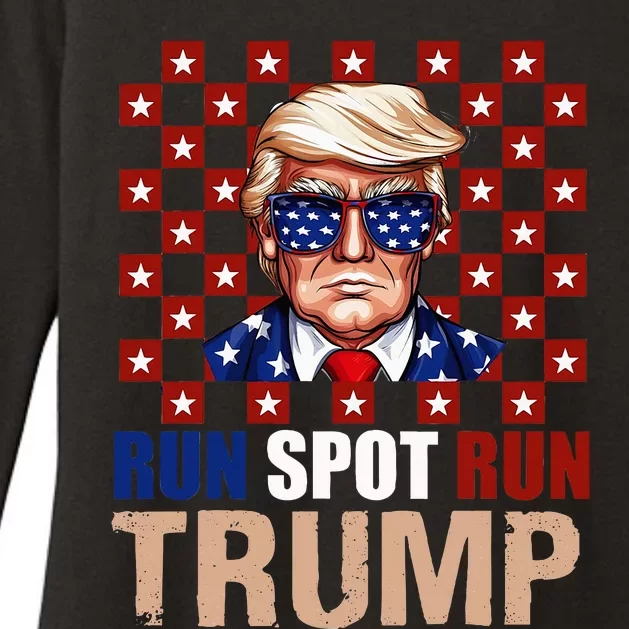 Run Spot Run Run Spot Run Trump 2024 America Vote Usa Womens CVC Long Sleeve Shirt