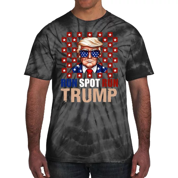 Run Spot Run Run Spot Run Trump 2024 America Vote Usa Tie-Dye T-Shirt