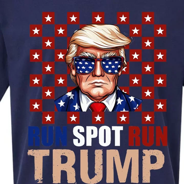 Run Spot Run Run Spot Run Trump 2024 America Vote Usa Sueded Cloud Jersey T-Shirt