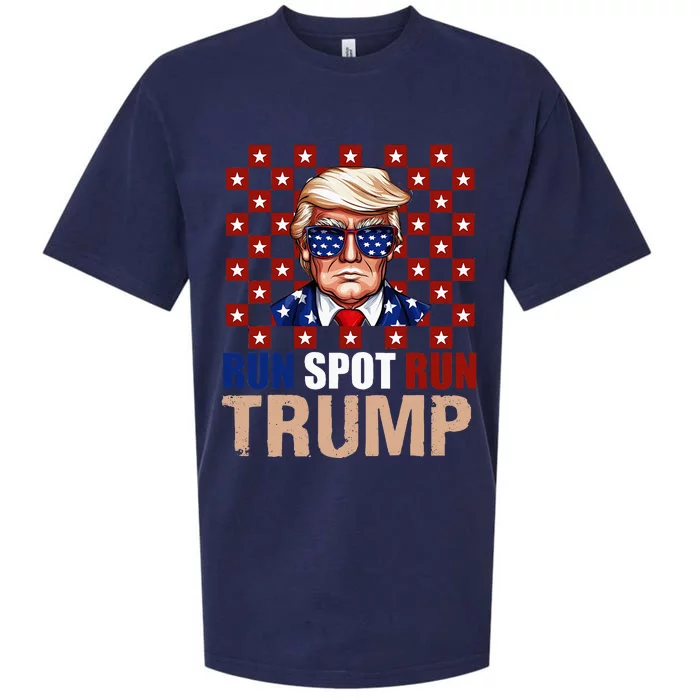 Run Spot Run Run Spot Run Trump 2024 America Vote Usa Sueded Cloud Jersey T-Shirt