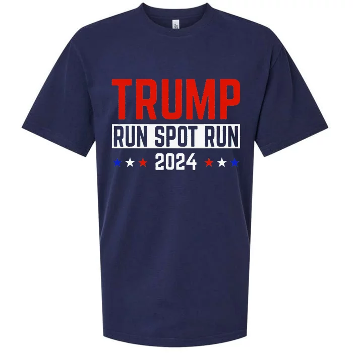 Run Spot Run Run Spot Run Trump 2024 Sueded Cloud Jersey T-Shirt