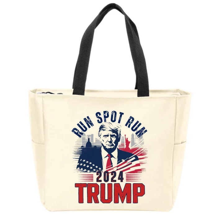 Run Spot Run Trump 2024 Zip Tote Bag