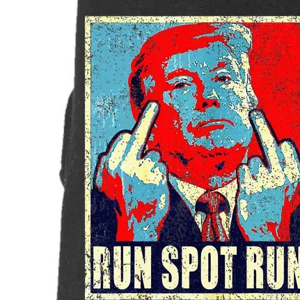 Run Spot Run Trump 2024 Funny Election Spot Run Trump 2024 Doggie 3-End Fleece Hoodie