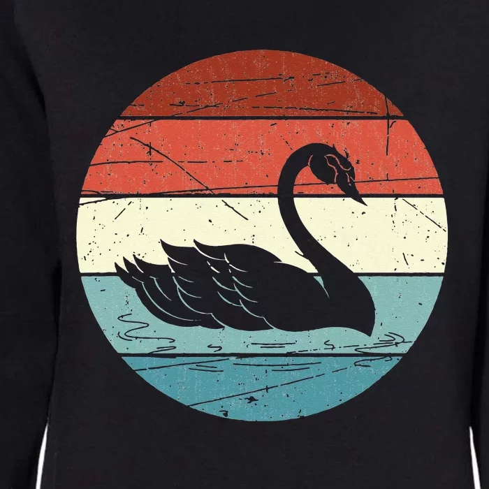 Retro Swan Womens California Wash Sweatshirt