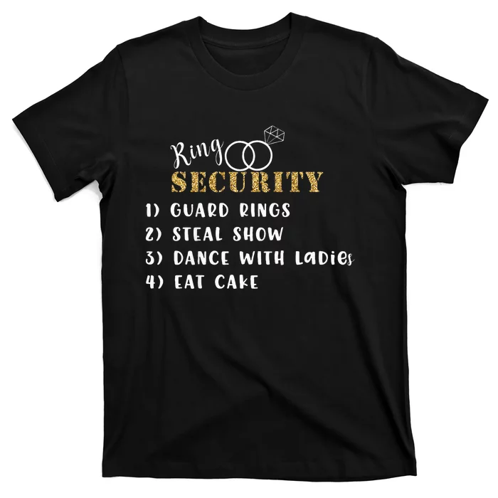 Ring Security Ring Bearer Wedding Duties List T-Shirt