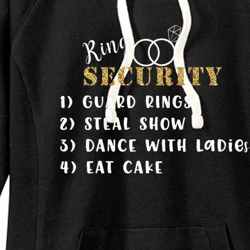 Ring Security Ring Bearer Wedding Duties List Women's Fleece Hoodie