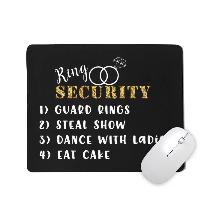 Ring Security Ring Bearer Wedding Duties List Mousepad