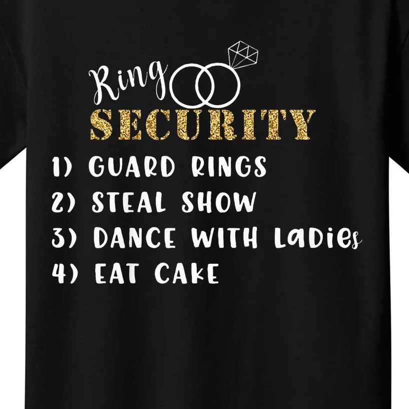 Ring Security Ring Bearer Wedding Duties List Kids T-Shirt