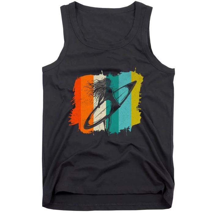 Retro Summer Surfing Gift For Girl Tank Top