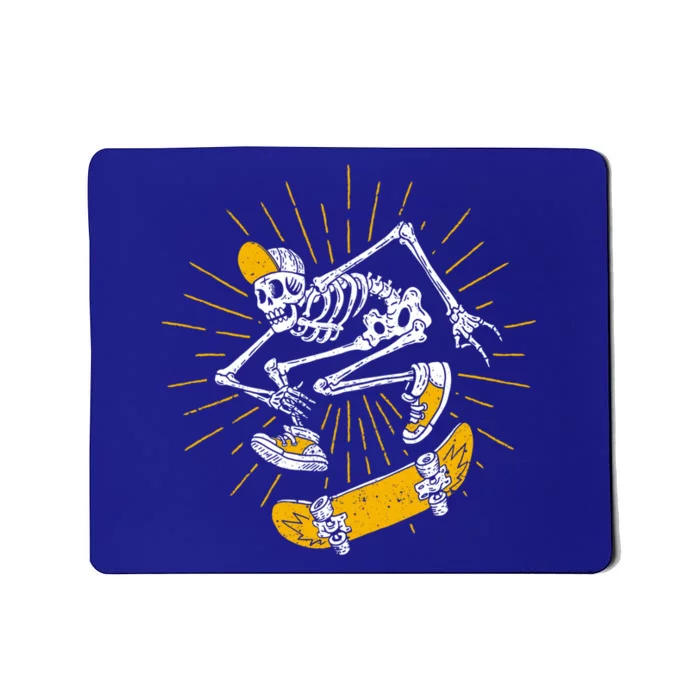 Rocker Skater Skeleton Cap Cool Halloween Punk Skaters Funny Gift Mousepad