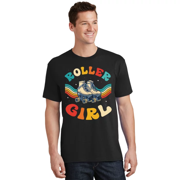 Roller  Skater Skating Retro Vintage 70s 80s Skates T-Shirt