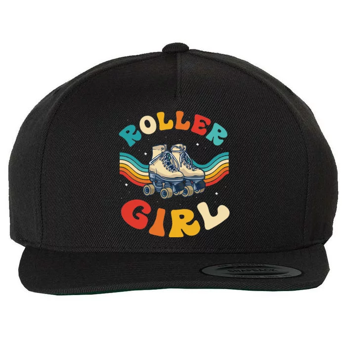 Roller  Skater Skating Retro Vintage 70s 80s Skates Wool Snapback Cap