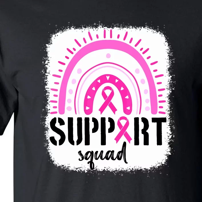 Rainbow Support Squad Breast Cancer Awareness Survivor Pink Ribbon Gift Tall T-Shirt